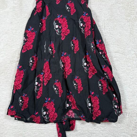NWT Royal Bones Skull & Rose Knee Length Dress - Picture 3 of 7